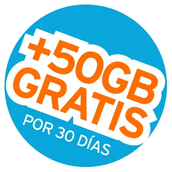 50GB gratis para 30 días